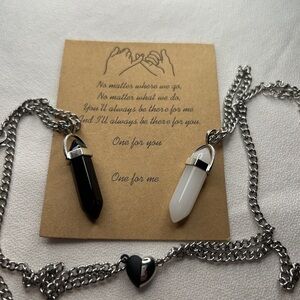 Best friend or mate or special loved one necklace. 2 piece New